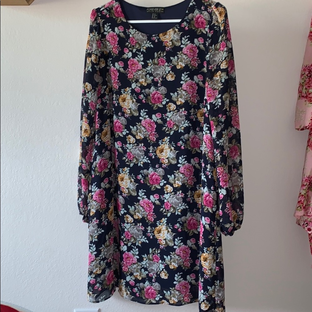Forever21 Spring Floral Long Sleeve Dress